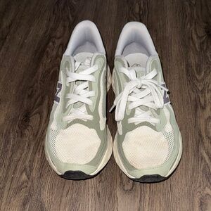 New Balance Sage Green and White Athletic Sneakers